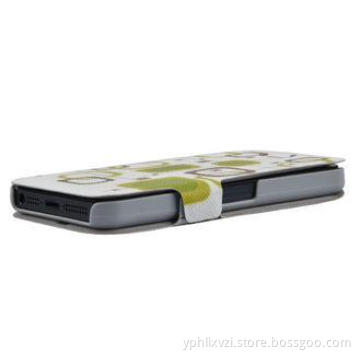 Shock Resistant iPhone 4 PU Leather Mobile Phone Case With